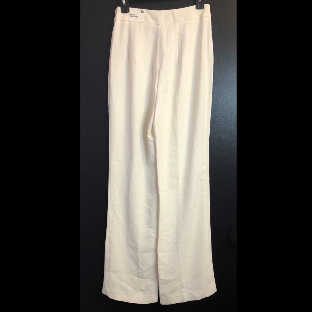 Express Cream Wide-Leg Sailor Pants with Gold Buttons - Picture 2 of 5